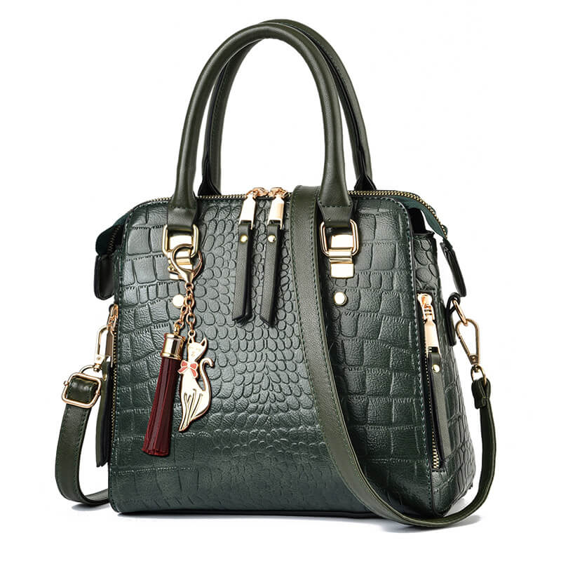 Bolsa Feminina de Couro Alligator - Coradon