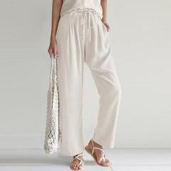 Calça Feminina Casual De Linho Chloe - Coradon