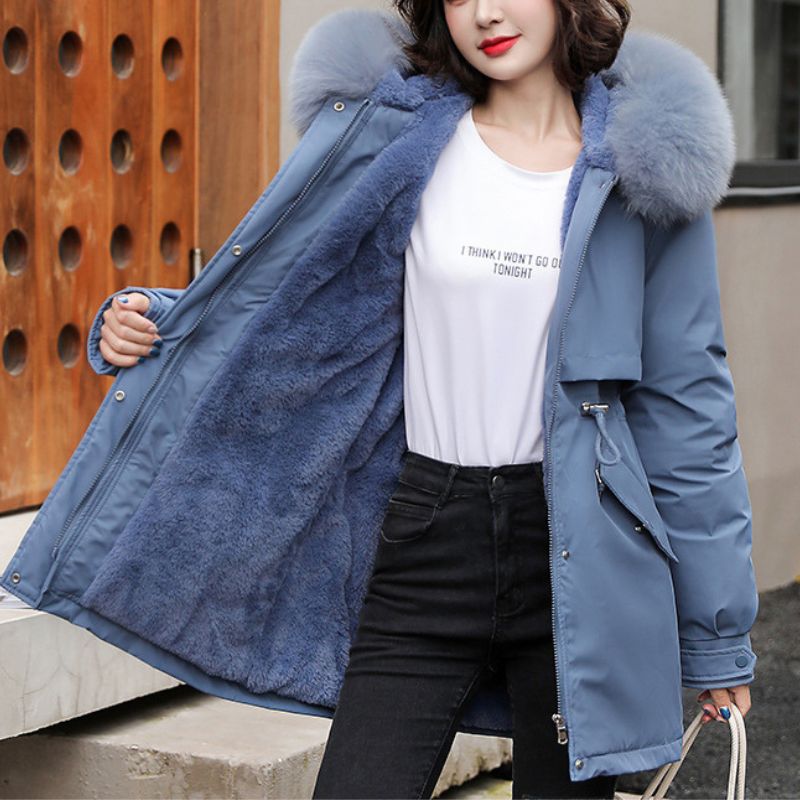 Casaco Parka Feminino Corta Vento Peluciado Flavia - Coradon