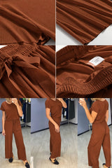 Conjunto Feminino Fresco Marrom Veraneio