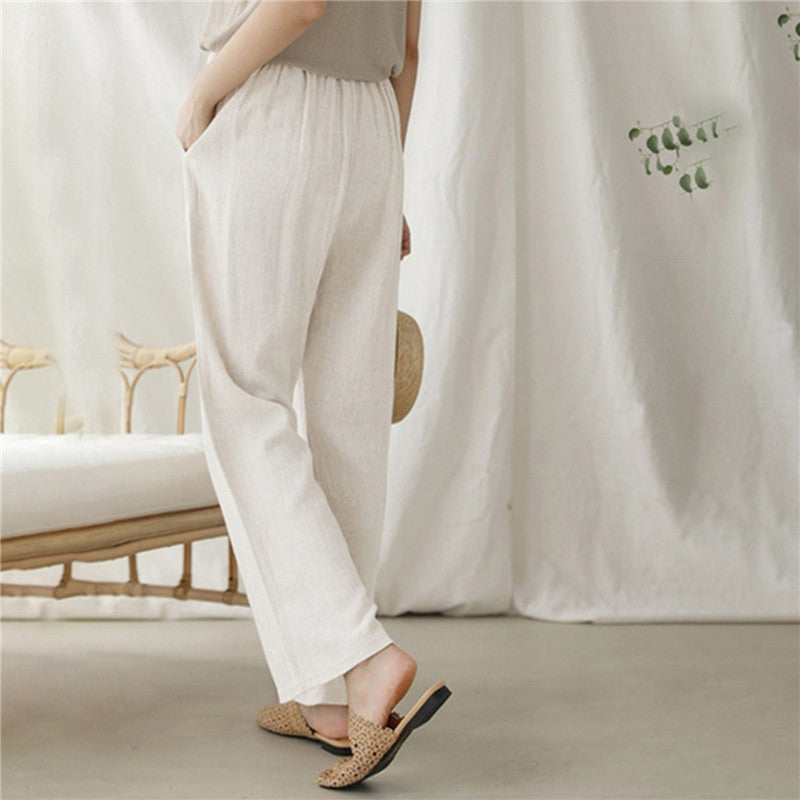 Calça Feminina Casual De Linho Chloe - Coradon