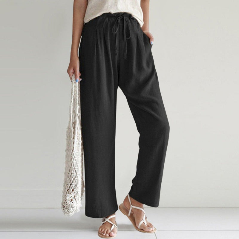 Calça Feminina Casual De Linho Chloe - Coradon