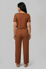 Conjunto Feminino Fresco Marrom Veraneio