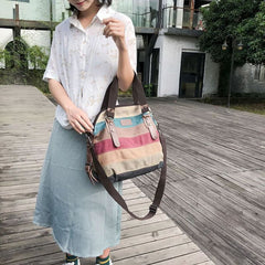 Bolsa Grande Feminina De Lona Rainbow