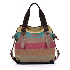Bolsa Grande Feminina De Lona Rainbow