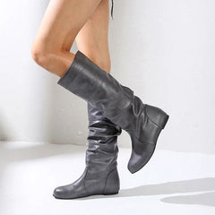 Bota Feminina Cano Médio de Couro Karina FLASH