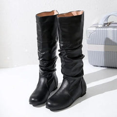 Bota Feminina Cano Médio de Couro Karina FLASH