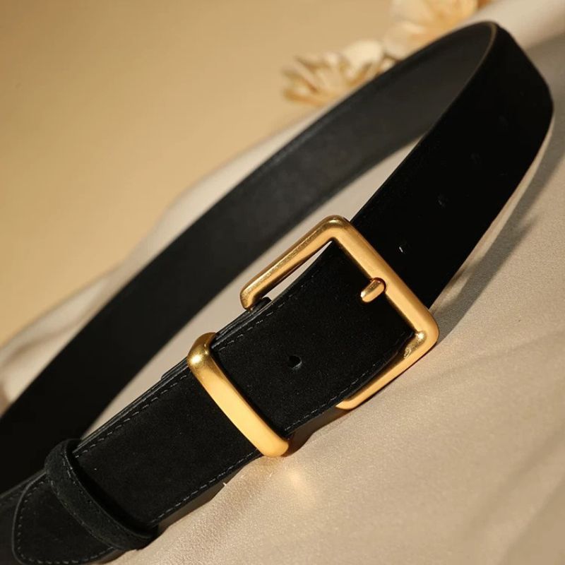 Cinto_de_Couro_Feminino_Preto_Suede_Fivela