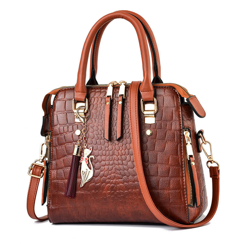 Bolsa Feminina de Couro Alligator - Coradon