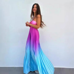 Vestido Longo Degrade Amarração Estelar FLASH