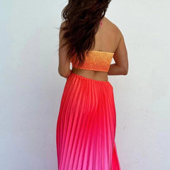 Vestido Longo Degrade Amarração Estelar FLASH