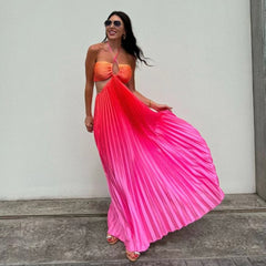 Vestido Longo Degrade Amarração Estelar FLASH