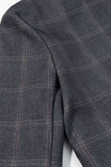 Blazer Feminino Alfaiataria Xadrez Gola Alta Joice