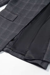 Blazer Feminino Alfaiataria Xadrez Gola Alta Joice