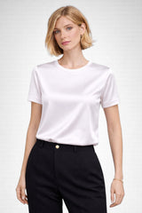 Blusa De Seda Feminina Branca Maya