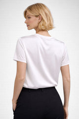 Blusa De Seda Feminina Branca Maya