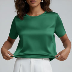 Blusa De Seda Feminina Verde Maya