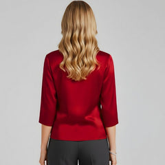 Blusa De Seda Feminina Vermelha Kloe