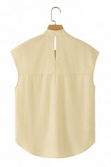 Blusa Feminina Amarela Gola Laço Amélie
