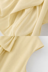 Blusa Feminina Amarela Gola Laço Amélie