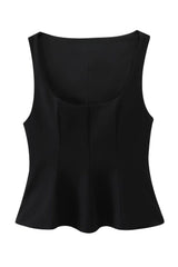 Blusa Feminina Decote Quadrado Preto Ceci