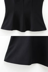 Blusa Feminina Decote Quadrado Preto Ceci