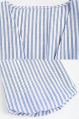 Blusa Feminina Listrada Manga Bufante Mani