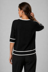 Blusa Feminina Manga Curta Stripe