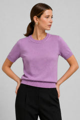 Blusa Feminina Manga Curta Tricot Modal