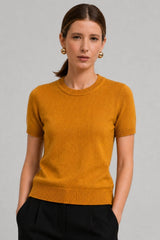 Blusa Feminina Manga Curta Tricot Modal