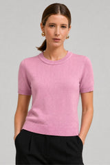 Blusa Feminina Manga Curta Tricot Modal