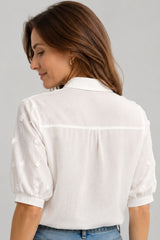 Blusa Laise Feminina Branca Sam