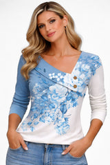 Blusa Manga Longa Feminina Cortelle