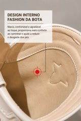 Bota Texana Feminina Country Off White Ana