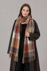 Cachecol Feminino Longo Xadrez