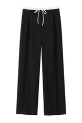 Calça Alfaiataria Feminina Preto Amarração Vivi