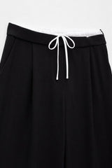 Calça Alfaiataria Feminina Preto Amarração Vivi