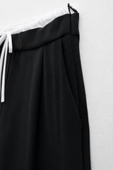 Calça Alfaiataria Feminina Preto Amarração Vivi