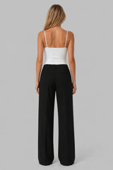 Calça Alfaiataria Feminina Preto Amarração Vivi