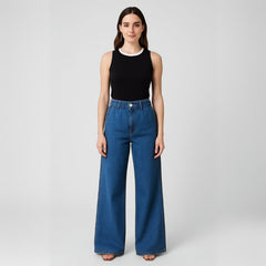 Calça Jeans Wide Leg Feminina Maria