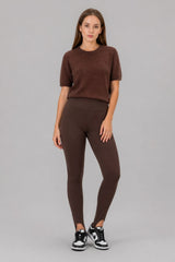 Calça Legging Com Pezinho Flanelada