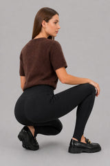 Calça Legging Com Pezinho Flanelada