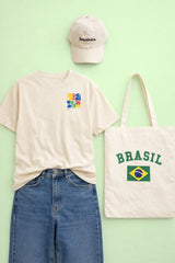 Camisa Brasil Brazuca + BONÉ E ECOBAG BRINDES