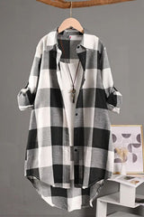 Camisa Feminina Xadrez Alongada Sabrina