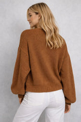 Cardigan Em Tricô Feminino Bufante Nay