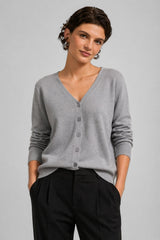 Cardigan Feminino Tricot Decote V