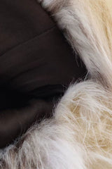 Casaco De Pelo Feminino Branco Leopard
