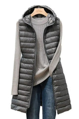 Colete Feminino Alongado Puffer Fashion
