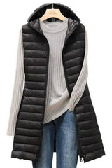 Colete Feminino Alongado Puffer Fashion