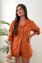 Conjunto De Linho Feminino Short e Blusa Marta